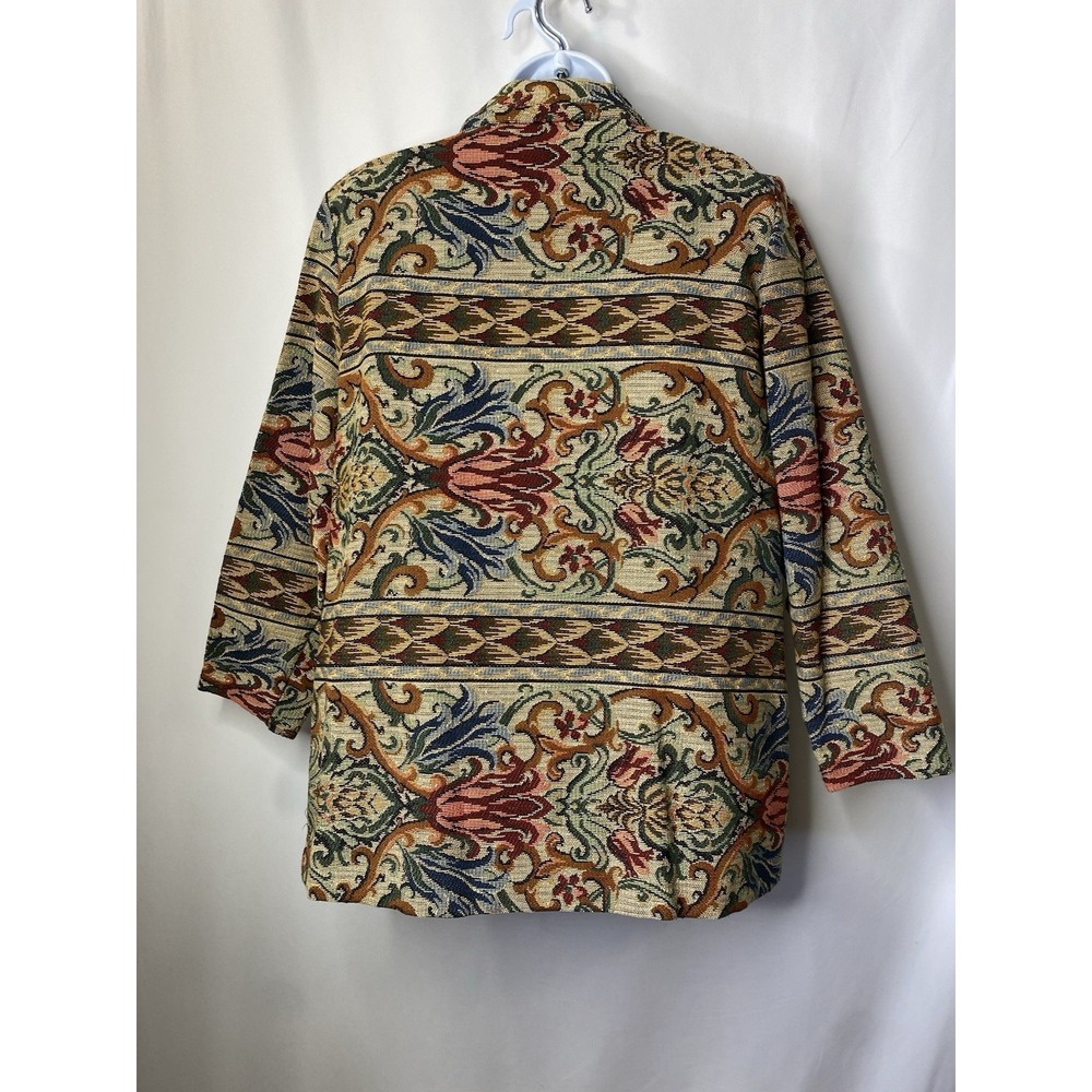 Vintage AB Sport Tapestry Blazer Size Large Maximalist Regency Art Teacher Wacky - Picture 5 of 12